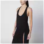 THE ANDAMANE Black Juno dress with ruching