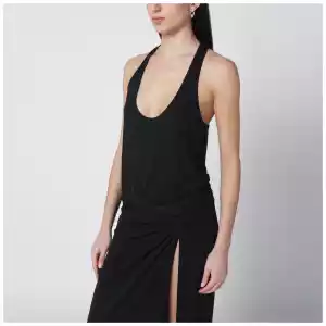 THE ANDAMANE Black Juno dress with ruching