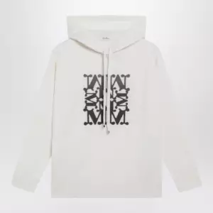 Max Mara Taddeo hooded virgin wool sweater in white