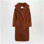 Max Mara Teddy Bear Icon coat in brown alpaca and wool