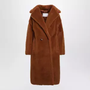 Max Mara Teddy Bear Icon coat in brown alpaca and wool
