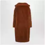 Max Mara Teddy Bear Icon coat in brown alpaca and wool