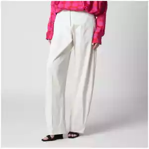 TheLatest Cream cotton palazzo trousers