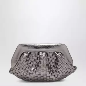 THEMOIRè Woven silver clutch