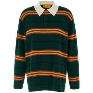 Guest In Residence Striped Rugby Polo Shirt