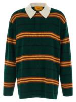 Guest In Residence Striped Rugby Polo Shirt