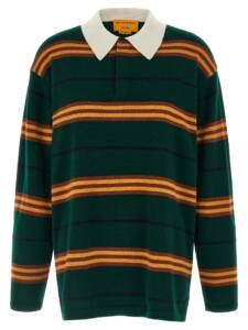 Guest In Residence Striped Rugby Polo Shirt