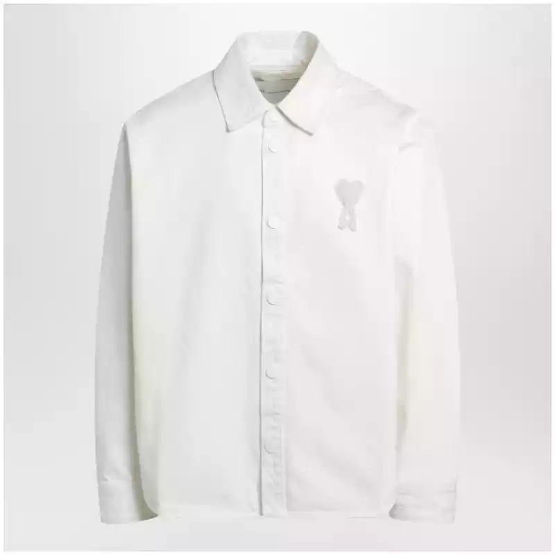 Cream Ami de Coeur shirt by Ami Paris