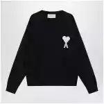 Ami Paris Ami De Coeur ink-colour sweater