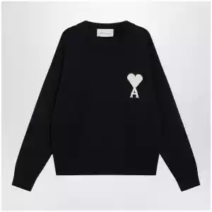 Ami Paris Ami De Coeur ink-colour sweater