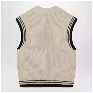 Ami Paris Ami De Coeur cream gilet