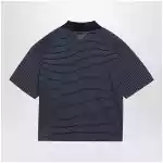 Blue/white striped Ami de Coeur polo by Ami Paris