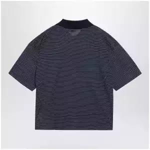 Blue/white striped Ami de Coeur polo by Ami Paris