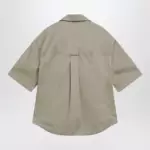 Ami Paris Beige taupe cotton bowling shirt