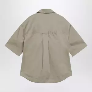 Ami Paris Beige taupe cotton bowling shirt