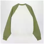 Ami Paris White and matcha green Ami De Coeur sweatshirt