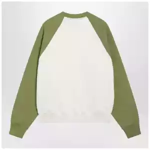 Ami Paris White and matcha green Ami De Coeur sweatshirt