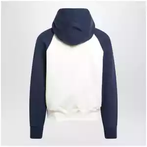 Ami Paris Ami De Coeur hoodie in cream/blue