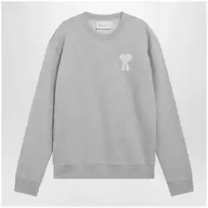 Ami Paris Grey Ami de Coeur cotton sweatshirt