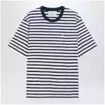 Blue/white striped Ami de Coeur T-shirt by Ami Paris