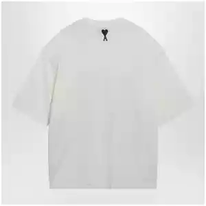 Ami Paris Cream white T-shirt with logo print