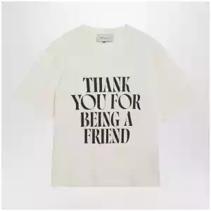 Ami Paris Cream white T-shirt in heavy cotton jersey