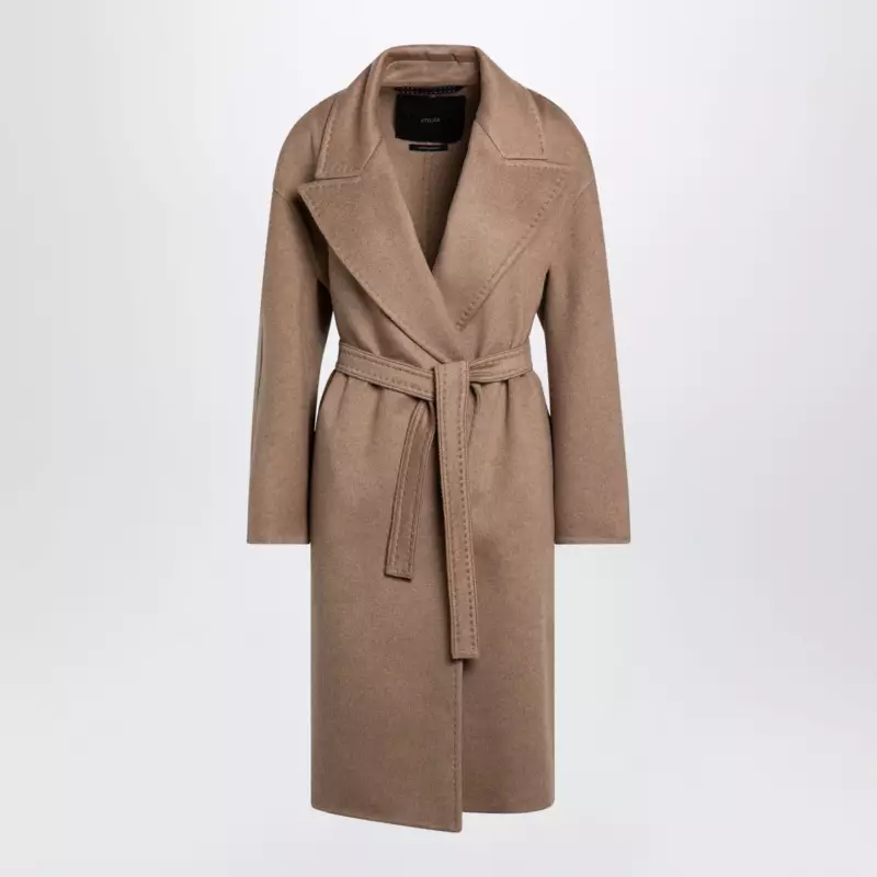Max Mara Atelier Beige deconstructed cashmere coat