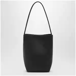 The Row Small Park Tote in grained calfskin leather, blue