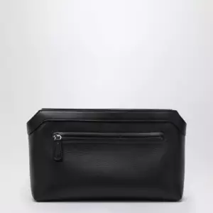 The Row Black leather clutch bag