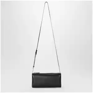 The Row 90's leather shoulder bag in black lambskin