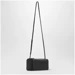 The Row 90's leather shoulder bag in black lambskin