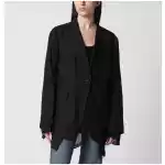 Our Legacy Reversible Drip blazer in soot black Techflax