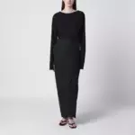 Our Legacy Twisted jersey dress in Void Black Clean
