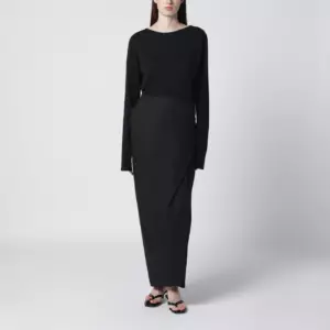 Our Legacy Twisted jersey dress in Void Black Clean