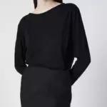 Our Legacy Twisted jersey dress in Void Black Clean
