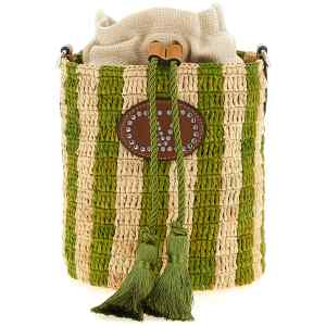 Valentino Garavani Raffia Small Bucket Bag