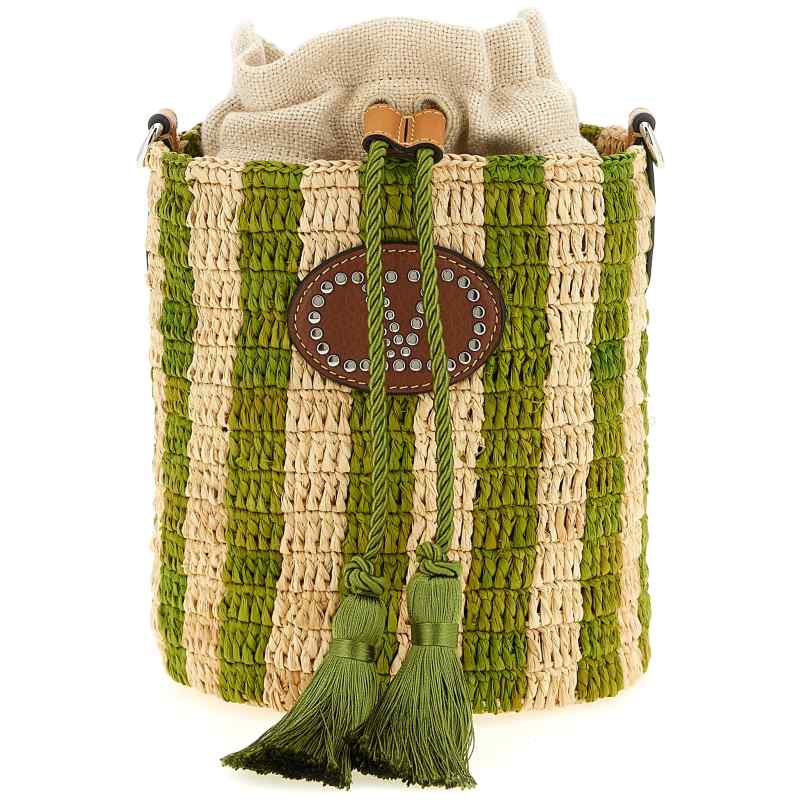 Valentino Garavani Raffia Small Bucket Bag