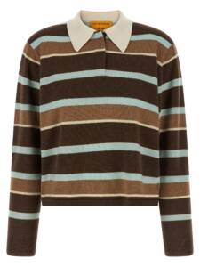 Guest In Residence Cropped Stripe Rugby Sweater