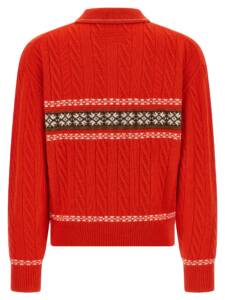 Guest In Residence Cable Collegiate Polo Sweater