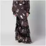 ETRO Long skirt in silk blend with fil coupé