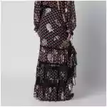 ETRO Long skirt in silk blend with fil coupé