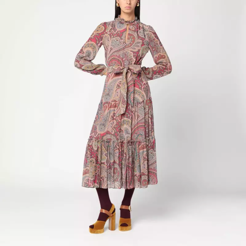 ETRO Long dress with Paisley print