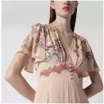 ETRO Long blush pink dress with floral print