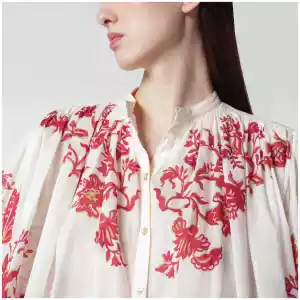 ETRO Blouse in cotton voile with floral print