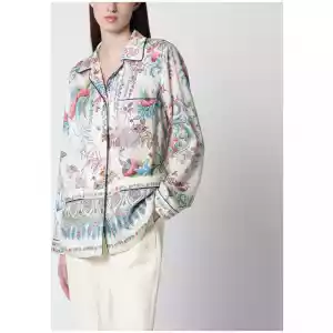 ETRO Floral print shirt in fluid twill