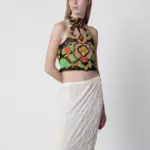 ETRO Cropped top with floral crochet-effect pattern