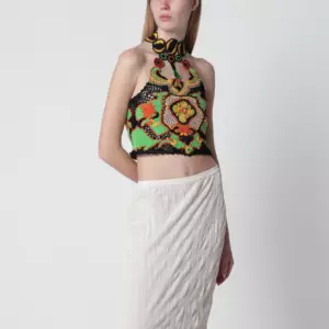 ETRO Cropped top with floral crochet-effect pattern