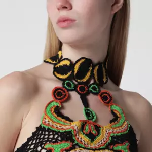 ETRO Cropped top with floral crochet-effect pattern