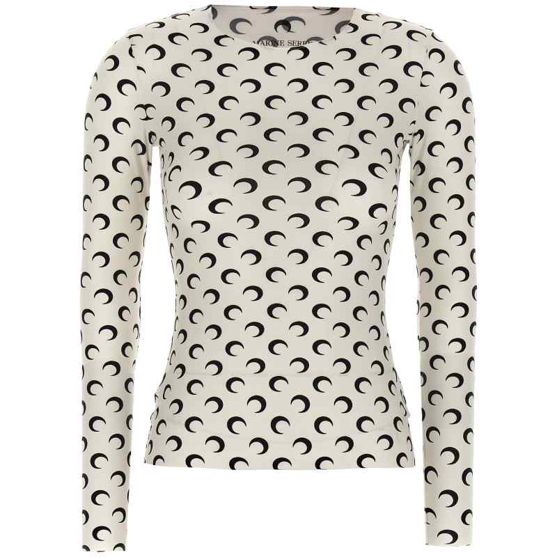 Marine Serre Moon Printed Jersey Second Skin T-shirt
