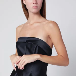 Alberta Ferretti Blue evening dress in silk-blend mikado
